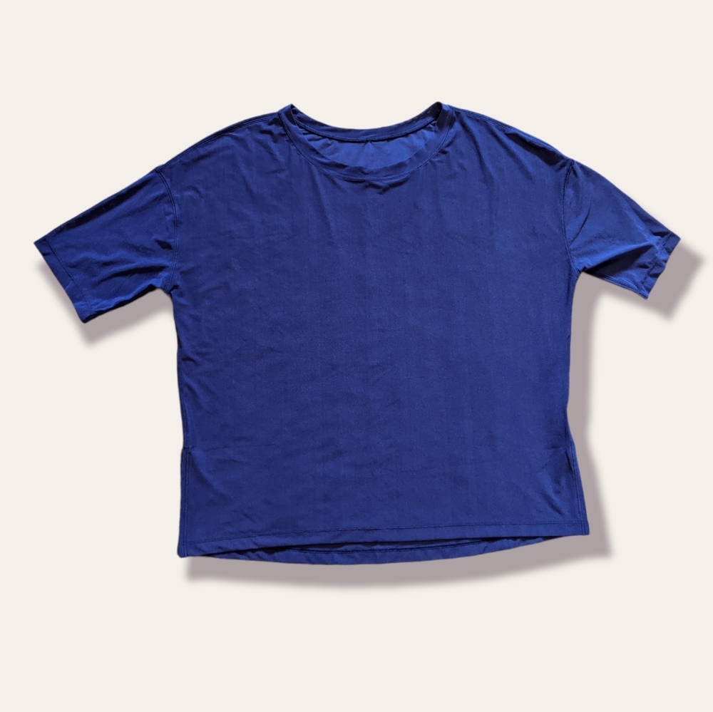 Lululemon get low mesh purple short sleeve shirt 8